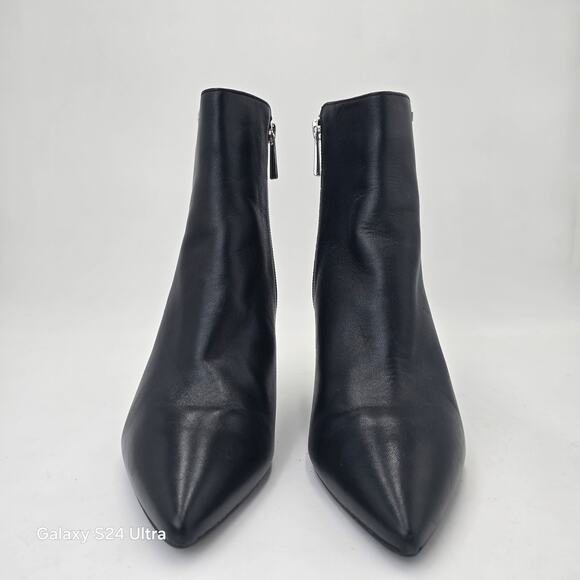 Michael Kors Dorothy Flex Mid Bootie Black Leather Zip Ankle Boot Women's 7.5M - Picture 6 of 8